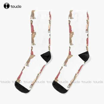 Чорапи Lil Dicky, червени и бейзболни чорапи, Коледни подаръци, Унисекс, Чорапи за възрастни, юноши, младежки Чорапи за поръчка на цифров печат на 360 °, женски мъжки забавни чорапи