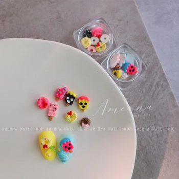 Японски маникюр с бонбони, сладолед, декорация за нокти 