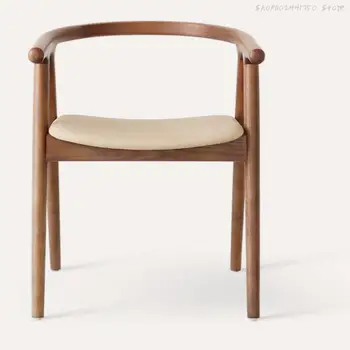 Японското стол в скандинавски стил от пепел, просто дизайнерско кресло в стил Ваби