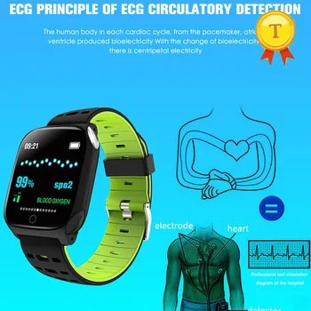 горещ продаваният фитнес тракер ECG ТОЧКИ Водоустойчив Монитор на сърдечната честота Смарт гривна Прогноза за времето Smart alarm clock сигнал Гривна
