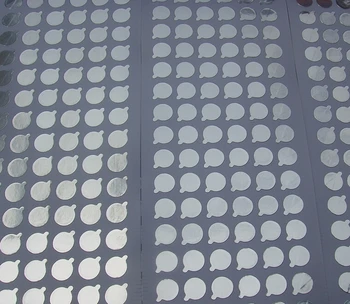 етикети от сребристо алуминиево фолио, 9 мм, 11 мм, 15 мм, Стикер за запечатване на алуминиево фолио за бутилки с етерично масло, Кръгли стикери-етикети за козметика