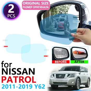 за Nissan Patrol Y62 2011 ~ 2019 Пълно Покритие на Огледалото за Обратно виждане Противотуманная Непромокаемая филм автоаксесоари 2014 2015 2016 2017