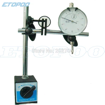 магнитна основа с тегло 60 кг с точно регулиране 0-10 мм, индикатор за набиране, магнитен държач, измервателен уред, Магнитна поставка, основни измервателни инструменти