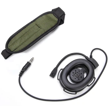черно HD01 Тактически радиогарнитура Bowman Elite II слушалка микрофон за двупосочна уоки токи