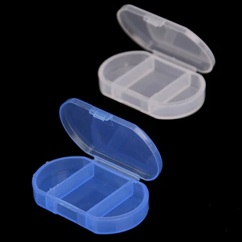 2 Мрежа Портативни мини-чанти за хапчета, Пластмасова Кутия за съхранение на лекарства, Органайзер за Пътуване, Сгъваема кутия, контейнери за сортиране на таблетки