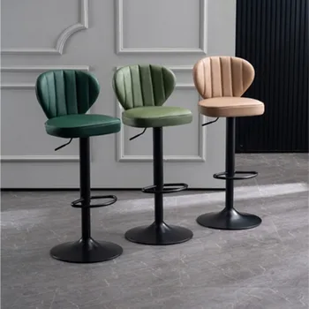 Бар стол, въртящ се в Северна Европа, модерен Прост луксозен домашен бар стол, Ютия висок шезлонг за кафе, Бар мебели GPF55YH