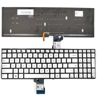 Новата Клавиатура за лаптоп Asus ZenBook Pro UX501 UX501J UX501JW UX501V UX501VW Сребрист цвят с Осветление и Без Рамка