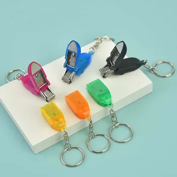 Прозрачни цветни мини-сгъваеми нокторезачки, аксесоари и инструменти за маникюр, преносими ножици с брелоком